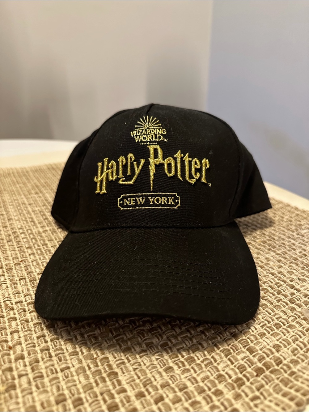 Wizarding World Harry Potter New York Baseball Cap Adjustable Gold Black Men's